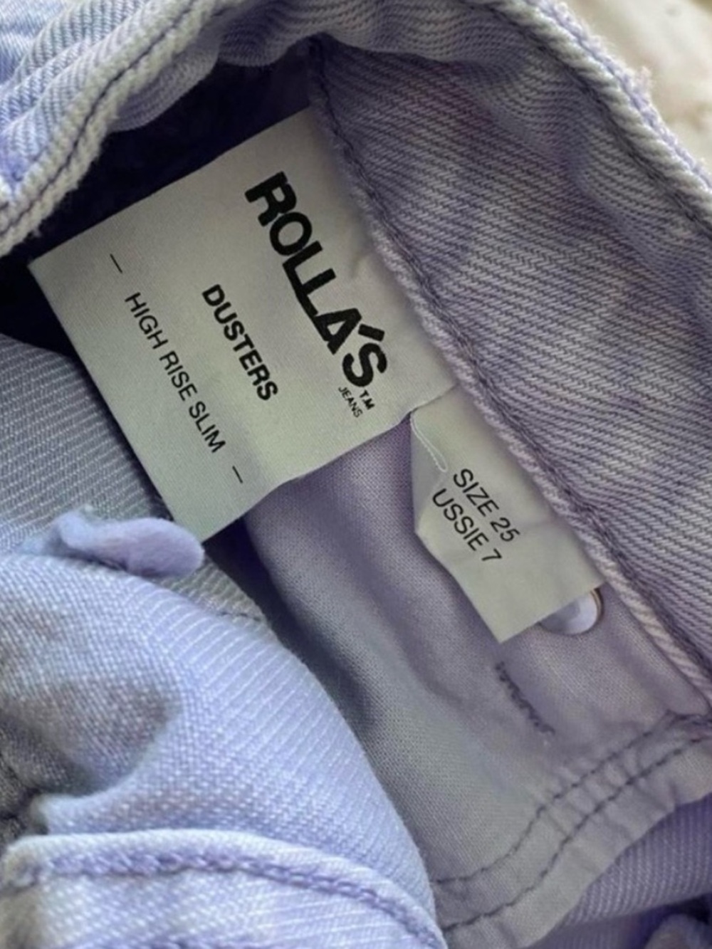 ROLLA'S Light Blue Frayed Hem Denim Shorts - Picture 2 of 3